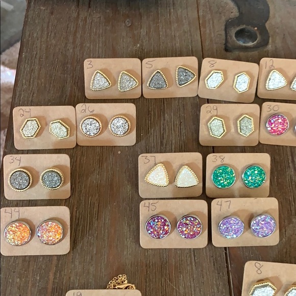 Jewelry - 2 Surprise pair of Druzy Earrings NEW